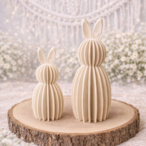 STL 3D Druck Datei Hase mit Herzchen im Ohr Osterhase Rillenhase Hase mit rillen skalierbar 3D-Druck Datei Ostern Herzhase
