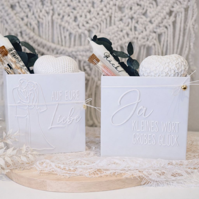 STL 3D Druck Datei 5 Designs Tüte Leuchttüte Hochzeit Geschenktüte Deko Hochzeitsgeschenk 3D-Datei 3D-Druck Vorlage Brautpaar Geschenkidee