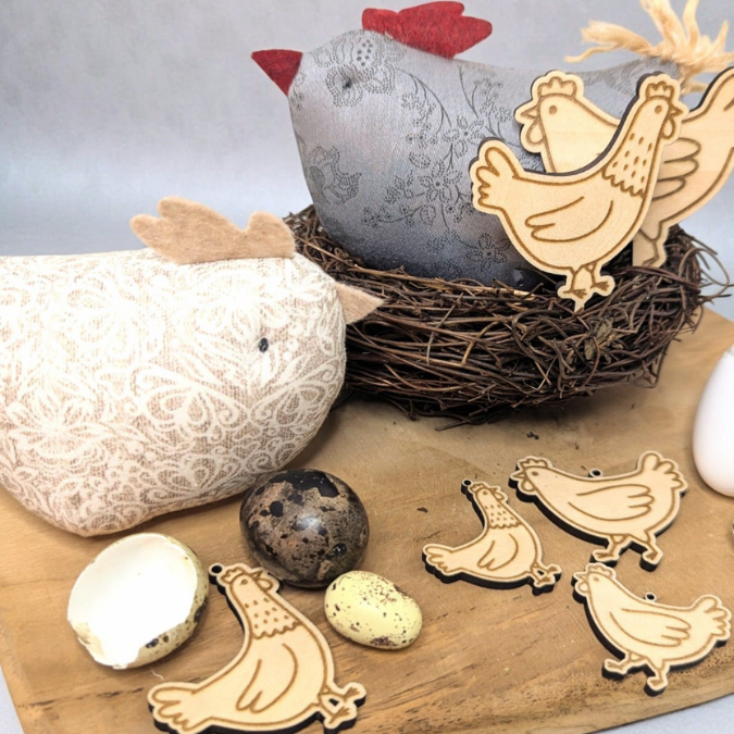 SVG Laserdatei Frühling Stecker und Anhänger Caketopper Pflanzenstecker Hühner Frühlingsdatei Laser Geschenkanhänger Blumen SVG Datei – Bild 12