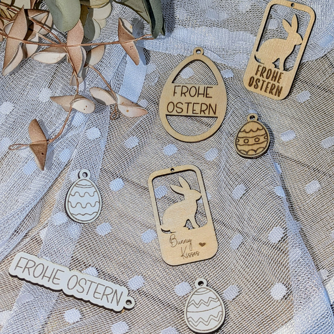 SVG Laserdatei 14 Designs Oster Geschenkanhänger Anhänger Laser Osterei Osterhase frohe Ostern Geschenkverpackung Osterdeko Skandi SVG Datei – Bild 3