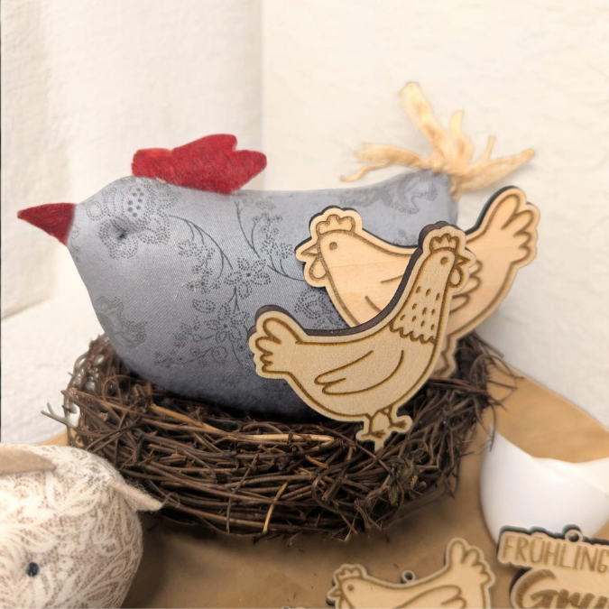 SVG Laserdatei Frühling Stecker und Anhänger Caketopper Pflanzenstecker Hühner Frühlingsdatei Laser Geschenkanhänger Blumen SVG Datei – Bild 11