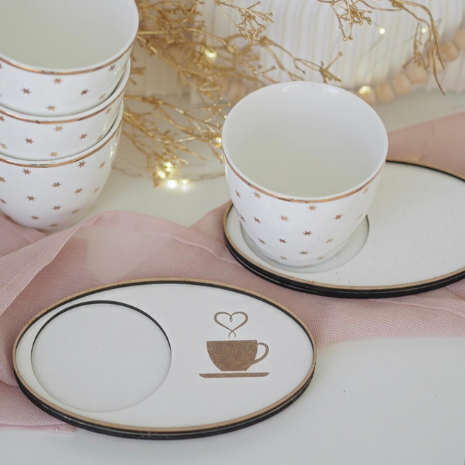 SVG Datei Laser Kaffee Untersetzer für Acryl, Filz oder Holz Kaffeeliebe SVG-Laser-Datei Kaffeekränzchen beste Freundin – Bild 10