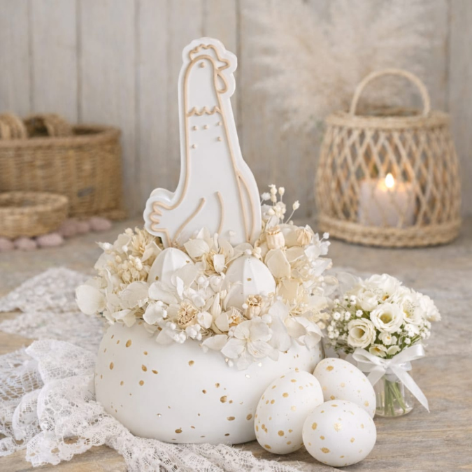 1 STL 3D Druck Datei 4 designs Pflanzenstecker Hühner Gartenstecker Frühling Ostern Homedecor Outdoor Deko Beetstecker für 8mm & 10mm Stäbe Bambu – Bild 4