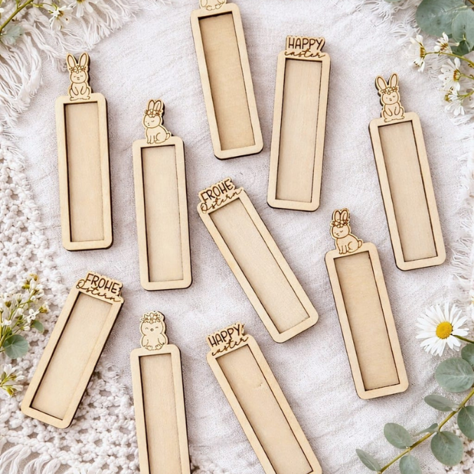 SVG Laserdatei 6 Designs Ostern Halter für Schokoriegel Merci Kinderriegel Yogurette als kleines Mitbringsel SVG Datei Osterschokolade – Bild 3