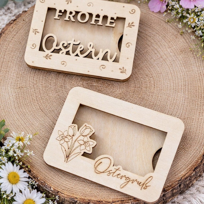 9 Designs Laserdatei Verpackung für Gutscheinkarten Gutscheine Geld Ostern Ec Kartengröße Geldgeschenk Wunschgutschein SVG Datei – Bild 4