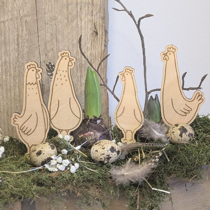 SVG Laserdatei Stecker, Anhänger und Bundle Eggcelent Hühner Huhn Frühling Ostern Caketopper Pflanzenstecker Frühlingsdatei Laser SVG Datei – Bild 6
