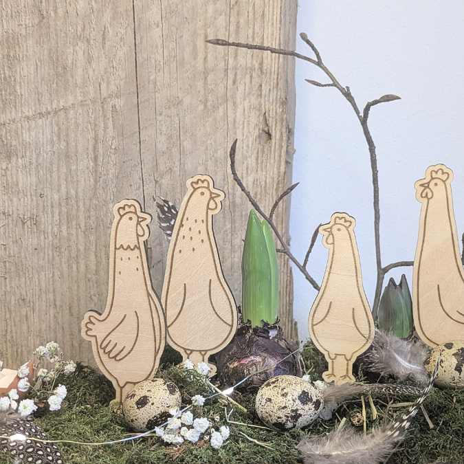 SVG Laserdatei Stecker, Anhänger und Bundle Eggcelent Hühner Huhn Frühling Ostern Caketopper Pflanzenstecker Frühlingsdatei Laser SVG Datei – Bild 15