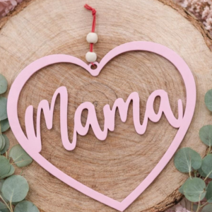 STL 3D Druck Datei Herzkranz Kranz Mama Muttertag Anhänger Herz Mutter Geschenkidee Türkranz Deko 3D-Druck Datei Interior decor