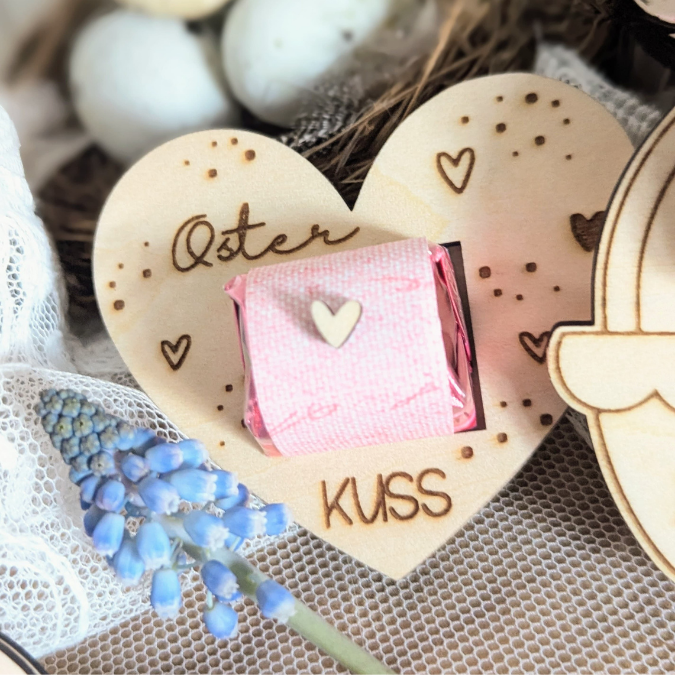 12 Designs SVG Laserdatei Ostern Halter für Küsschen Verpackung SVG-Datei Osterhase Laser Hase Osterküsschen mit aussparung für Schokolade – Bild 15