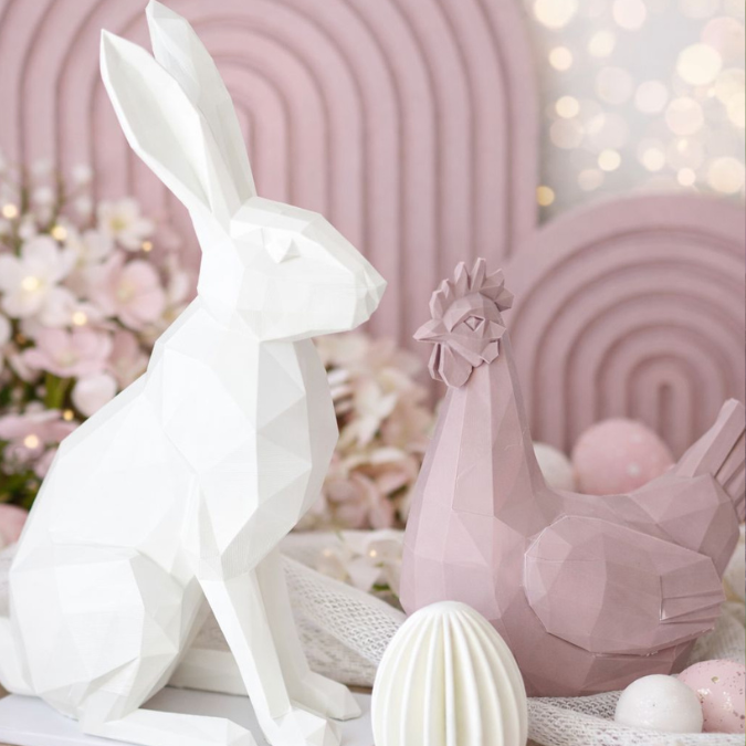 1 STL 3D Druck Datei Graphischer Hase geometrisch Osterhase Hase skalierbar 3D-Druck Datei Ostern elegante Osterdeko Skulptur – Bild 10