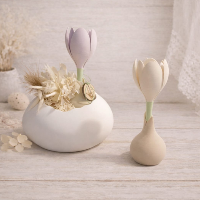 3MF 3D Druck Datei für Bambu Frühling Krokus Krokuszwiebel Krokusknolle Frühlingsdeko 3D-Datei 3DDruck Vorlage Frühlingsblumen Blumenzwiebel