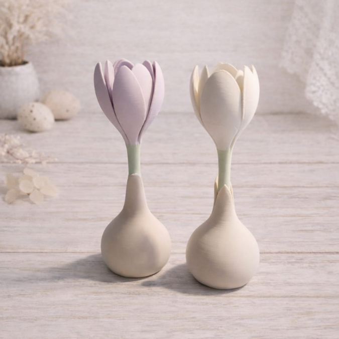 3MF 3D Druck Datei für Bambu Frühling Krokus Krokuszwiebel Krokusknolle Frühlingsdeko 3D-Datei 3DDruck Vorlage Frühlingsblumen Blumenzwiebel – Bild 5