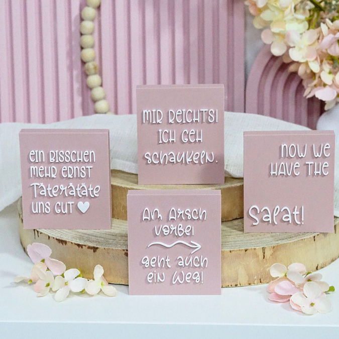 STL 3D Druck Datei 4er Set Aufsteller Schild Statements Lustig Büro Sarkasmus Witzig Quotes Humor 3D-Druck Datei – Bild 3