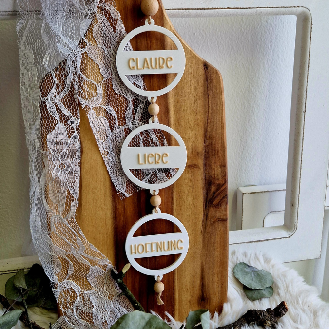STL 3D Druck Datei 9 Designs Sonnenfänger Kirche Geschenkanhänger 3D-Druck Datei Taufe Hochzeit Kommunion Konfirmation Glaube Liebe Hoffnung – Bild 4