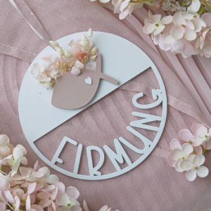 STL 3D Druck Datei Firmung Kranz mit Fisch zum füllen mit Blumen Kirche 3D-Druck Datei Glaube Liebe Hoffnung Geschenk 3D-Druck