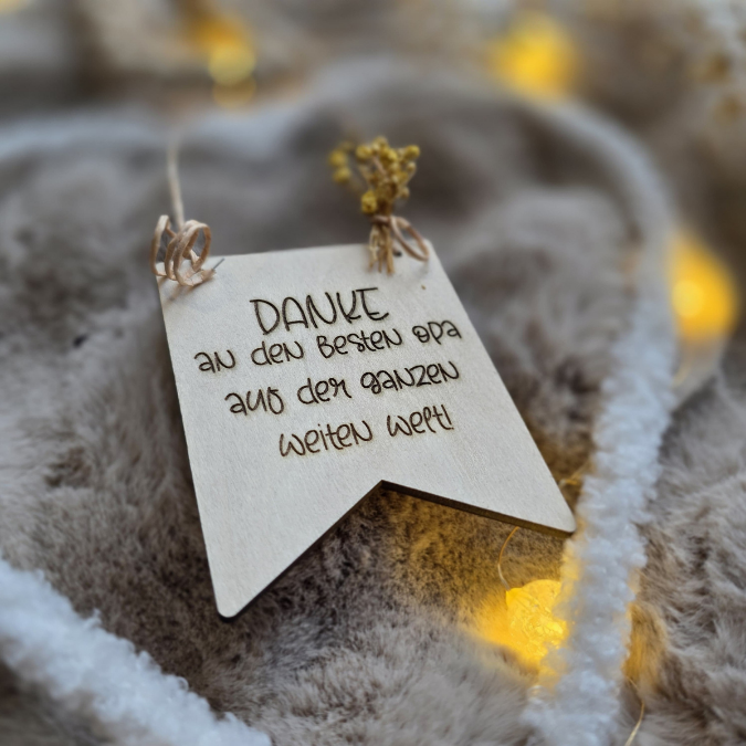 SVG Laserdatei Holzscheibe Wimpel 3er Set Opa Großvater Bester Opi Vatertag Familie Geschenkidee Großeltern SVG Datei Männer Mann UrOpa – Bild 5