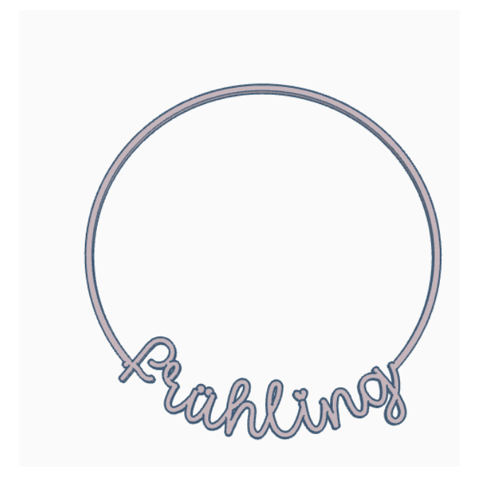 STL 3D Druck Datei Kranz schlicht Frühling Geschenkanhänger Türdeko Hoop Loop Wanddeko 3D-Datei 3D-Druck Vorlage Ostern – Bild 2
