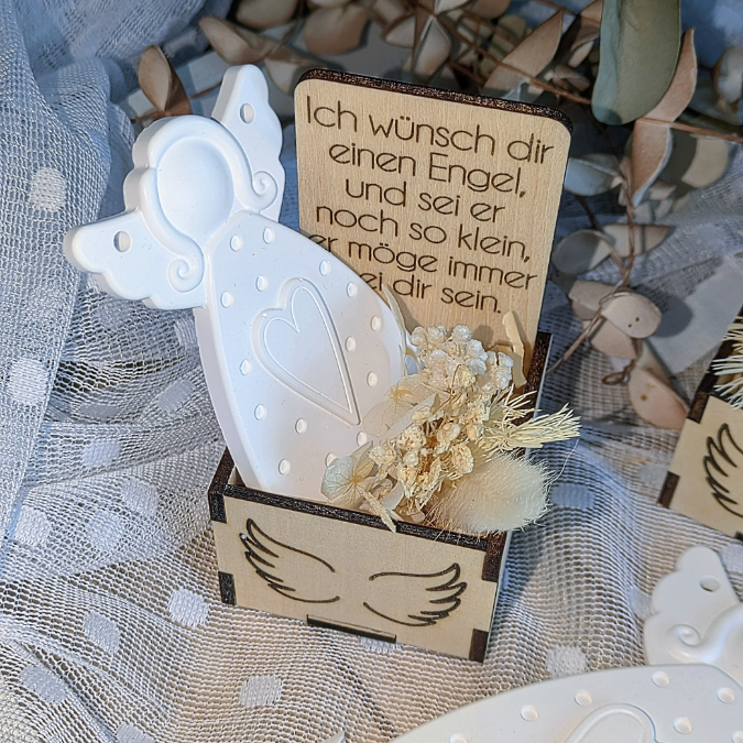3mm und 4mm Engelbox Geschenkbox für Kleinigkeiten Schutzengel SVG Laser Datei Mama Oma Papa Freundin Geschenkidee Freudschaft Engelchen – Bild 7