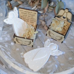 3mm und 4mm Engelbox Geschenkbox für Kleinigkeiten Schutzengel SVG Laser Datei Mama Oma Papa Freundin Geschenkidee Freudschaft Engelchen