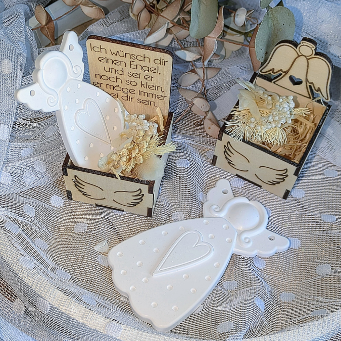 3mm und 4mm Engelbox Geschenkbox für Kleinigkeiten Schutzengel SVG Laser Datei Mama Oma Papa Freundin Geschenkidee Freudschaft Engelchen – Bild 8