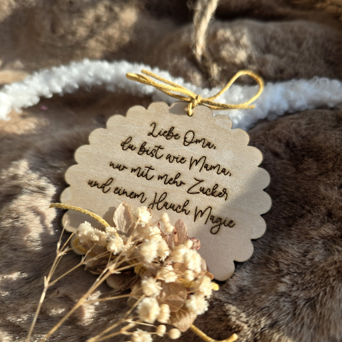 SVG Laserdatei Holzscheiben 3er Set Oma Großmutter Beste Omi Muttertag Familie Geschenkidee Oma SVG Datei – Bild 5