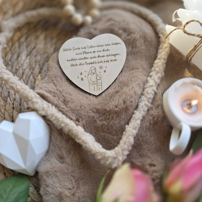SVG Laserdatei Herz mit Gedicht zum Muttertag Mama mit Ständer für 3mm und 4mm Holz Trockenblumen Beste Mama Mutter Mami Familie SVG Datei – Bild 7