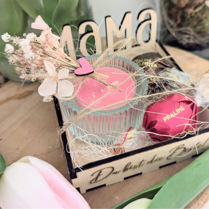 SVG Laserdatei Box für 4 Teelichter Muttertag Oma Beste Freundin Mama Beste Mama Geschenk zum Muttertag Großmutter Geschenkidee SVG Datei – Bild 15