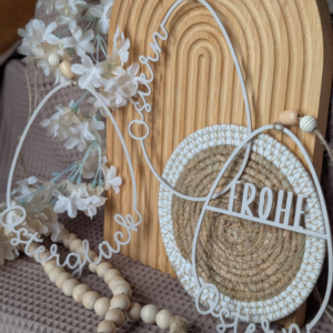 STL 3D Druck Datei 3 designs Eier Kranz schlicht Frohe Ostern Osterglück Geschenkanhänger Türdeko Loop Wanddeko 3D-Datei 3D-Druck Vorlage