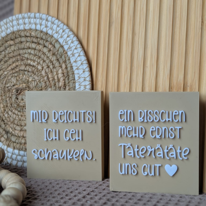 STL 3D Druck Datei 4er Set Aufsteller Schild Statements Lustig Büro Sarkasmus Witzig Quotes Humor 3D-Druck Datei – Bild 5