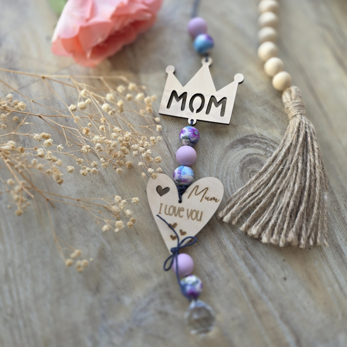 SVG Laserdatei Sonnenfänger Motive Anhänger Mama Mom 16 designs deutsch und englisch Muttertag Herz Blumen Mutter SVG Datei – Bild 10