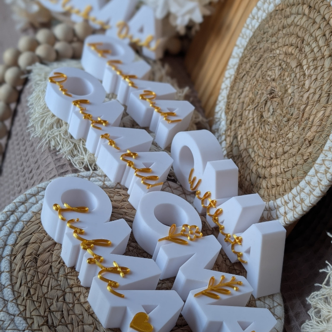 STL 3D Druck Datei 6 verschiedene Designs Oma Schriftzug 3D-Datei Muttertag Weltbeste Oma wir lieben dich Blumen Großmutter – Bild 4