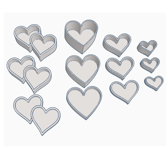 STL 3D Druck Datei 12 Designs Herzschalen Herzteller Box Herz zum füllen Geschenkidee skalierbar 3D-DruckDatei Mama Oma Muttertag Geburtstag – Bild 2