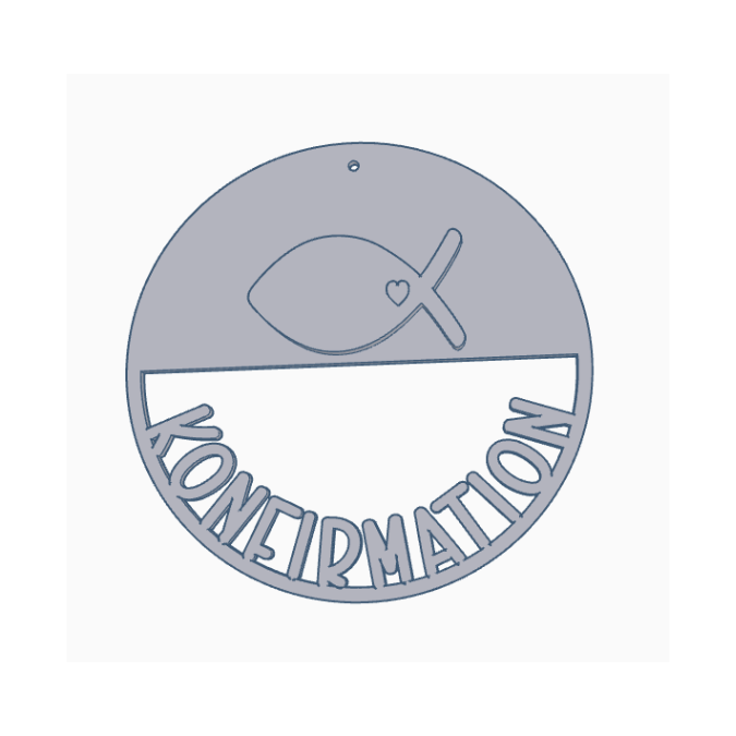 STL 3D Druck Datei Konfirmation Kranz mit Fisch zum füllen mit Blumen Kirche 3D-Druck Datei Glaube Liebe Hoffnung Geschenk 3D-Druck – Bild 2