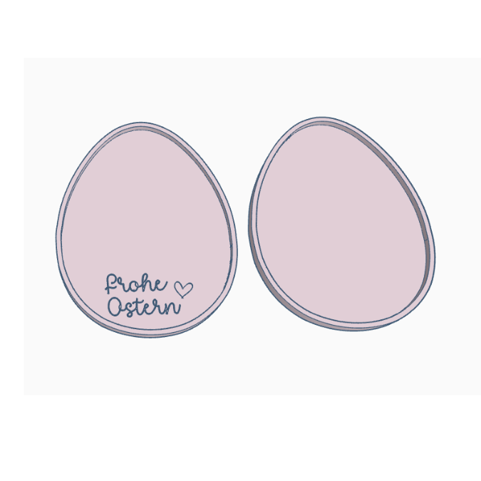 STL 3D Druck Datei Dekoteller Ei Osterei Eierteller Eierschale skalierbar 3D-Druck Datei Ostern Osterdeko Osterkorb Tischdeko – Bild 2