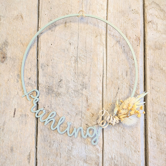 STL 3D Druck Datei Kranz schlicht Frühling Geschenkanhänger Türdeko Hoop Loop Wanddeko 3D-Datei 3D-Druck Vorlage Ostern – Bild 4