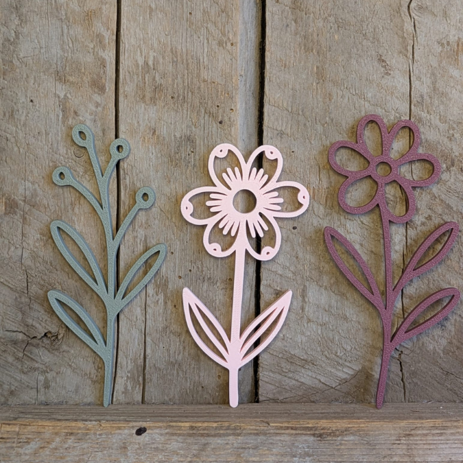 STL 3D Druck Datei 12 Designs Blumen Flowers Blumenliebe 12einzelne Blümchen 3D-Druck Datei – Bild 11
