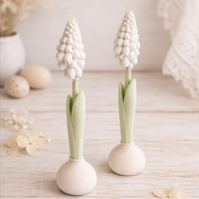 Hyazinthe 3MF 3D Druck Datei für Bambu Frühling Traubenhyazinthe Frühlingsdeko 3D-Datei 3D-Druck Vorlage Frühlingsblumen Blumenzwiebel – Bild 9