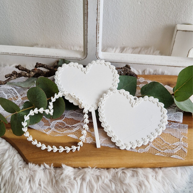 STL 3D Druck Datei 11 Designs Mama Oma Herz zum hängen und stecken inkl Blankos 3D-Datei Muttertag deutsch und englisch Herzkranz Caketopper – Bild 9