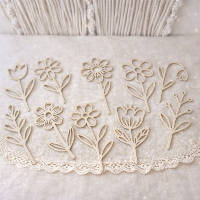 STL 3D Druck Datei 12 Designs Blumen Flowers Blumenliebe 12einzelne Blümchen 3D-Druck Datei – Bild 4