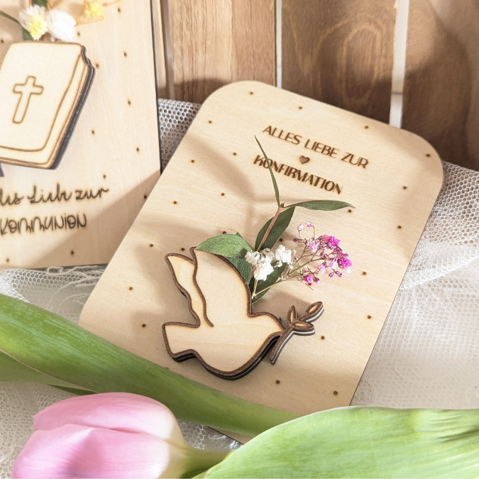 SVG Laserdatei Karten zur Taufe Konfirmation Kommunion zum füllen mit Blumen oder Geld Grußkarten SVG Datei Geldgeschenk Kirche Firmung – Bild 11