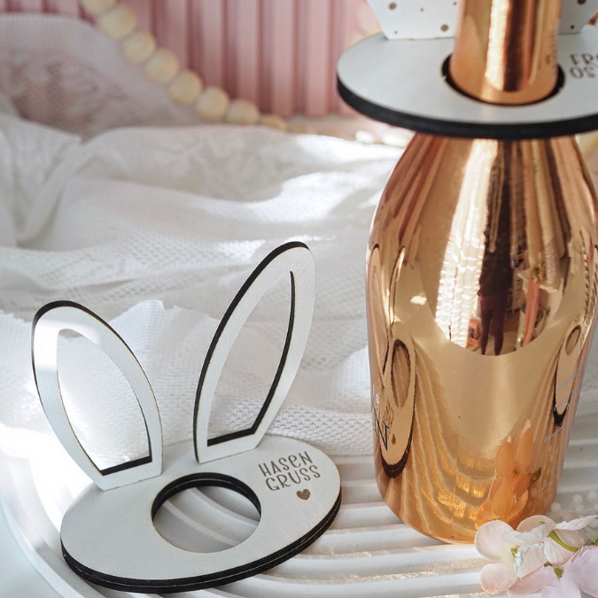 SVG Laserdatei Hasenohren für Flaschen Ostern Geschenkidee Ostermitbringsel Weinflasche verschiedene Designs Osergeschen SVG-Datei Hasenohr – Bild 18