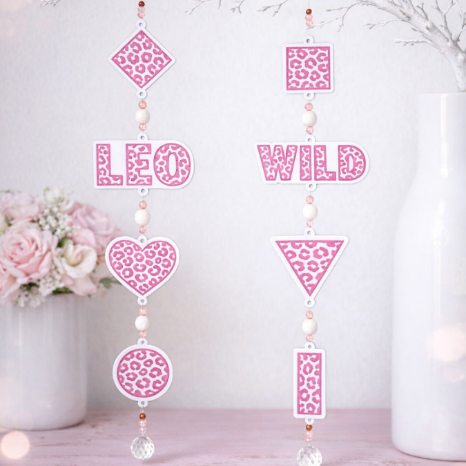 STL 3D Druck Datei 8 Designs Sonnenfänger Leo Leopard Sommer Wild Geometrische Formen Geschenkanhänger 3D-Druck Datei – Bild 5
