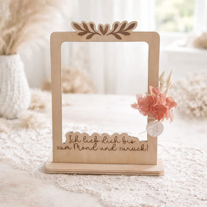 SVG Laserdatei 6 Designs Bilderrahmen Muttertag Mama mit Ständer für 3mm und 4mm Holz Beste Mama Mutter Mami Familie SVG Datei – Bild 26