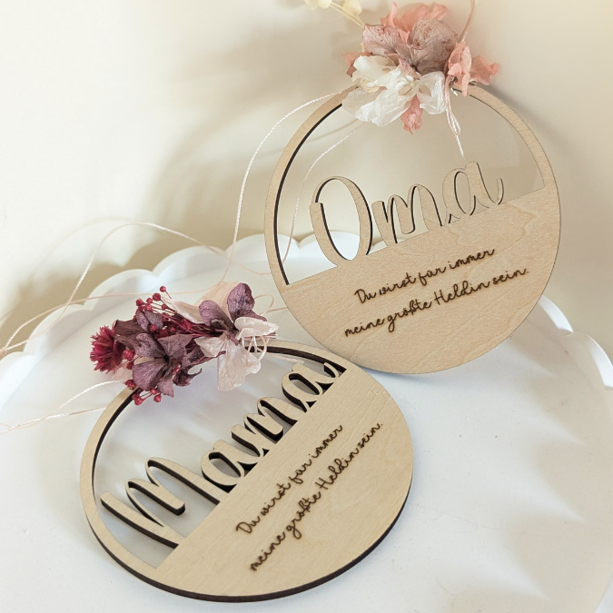 SVG Laserdatei 4Designs Kränze Mama Oma für trockenblumen Beste Mama Geschenk zum Muttertag Großmutter Mutterliebe SVG Datei – Bild 5