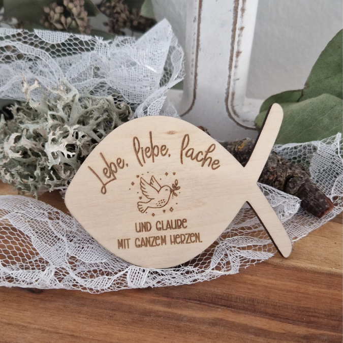 SVG Laserdatei Fisch Kränze 9 Designs inkl Sonnenfänger Konfirmation Kommunion Firmung Taufe Anhänger Kirche SVG-Datei personalisierbar – Bild 11