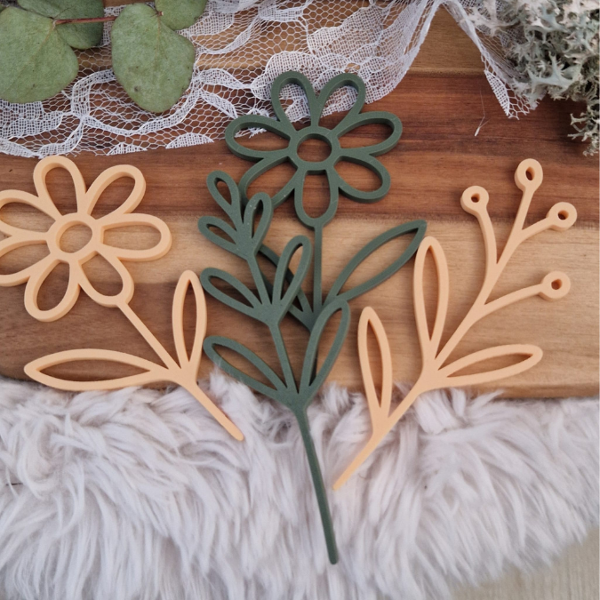 STL 3D Druck Datei 12 Designs Blumen Flowers Blumenliebe 12einzelne Blümchen 3D-Druck Datei – Bild 13