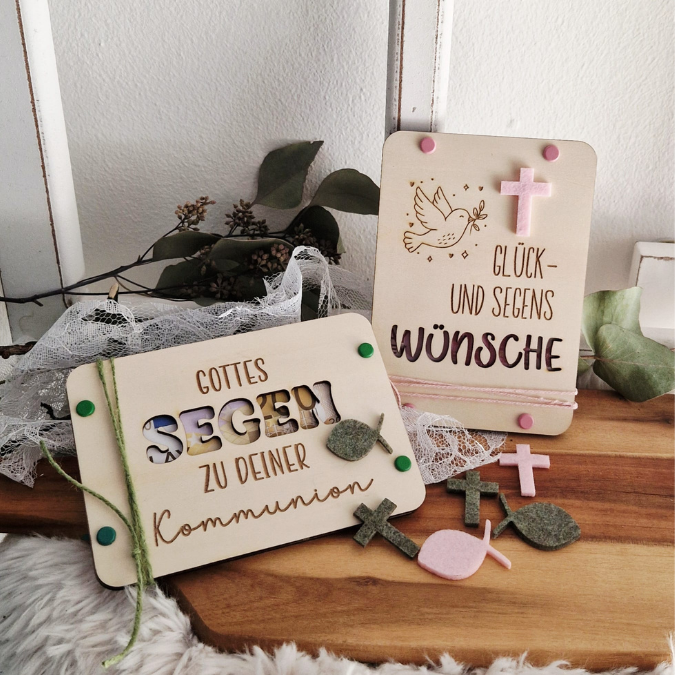 SVG Laserdatei Geldgeschenk Verpackung für Geld 8 Designs Kirchlich Taufe Konfirmation Kommunion Gutscheinkarten SVG-Datei Geldkarten – Bild 6