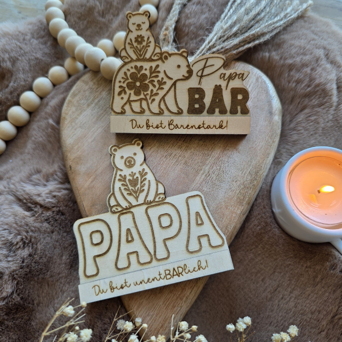 SVG Datei Vatertag Bären Klötzchen Datei Geschenkidee für Papa Mann SVG Laserdatei Lasercut Männergeschenk Mann Vater Easy sticks Papabär – Bild 9