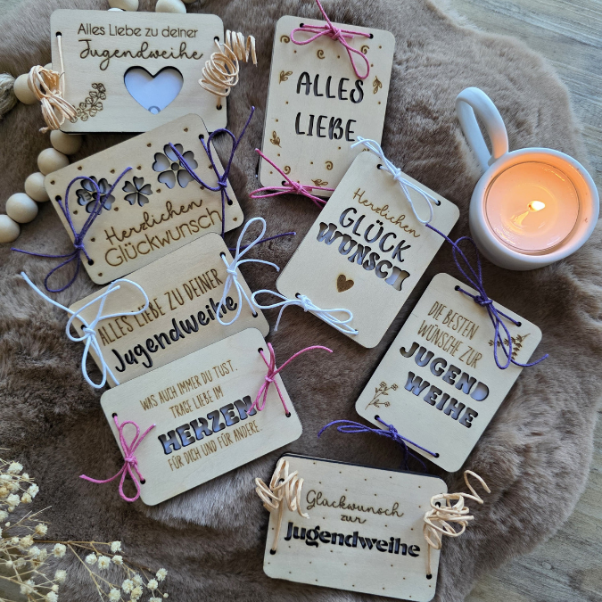 SVG Laserdatei Geldgeschenk Verpackung für Geld 8 Designs Jugendweihe Gutscheinkarten SVG-Datei Geldkarten Glückwunsch Geldverpackung – Bild 13