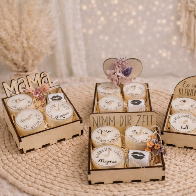 SVG Laserdatei Box für 4 Teelichter Muttertag Oma Beste Freundin Mama Beste Mama Geschenk zum Muttertag Großmutter Geschenkidee SVG Datei – Bild 23